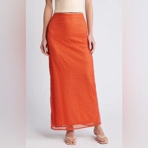ASOS Vibrant Orange Maxi Skirt